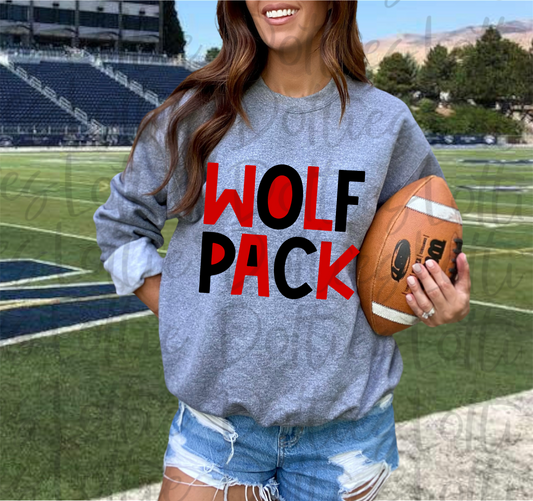 Wolfpack PNG - Wolfpack Sublimation - Digital Download - Red and Black