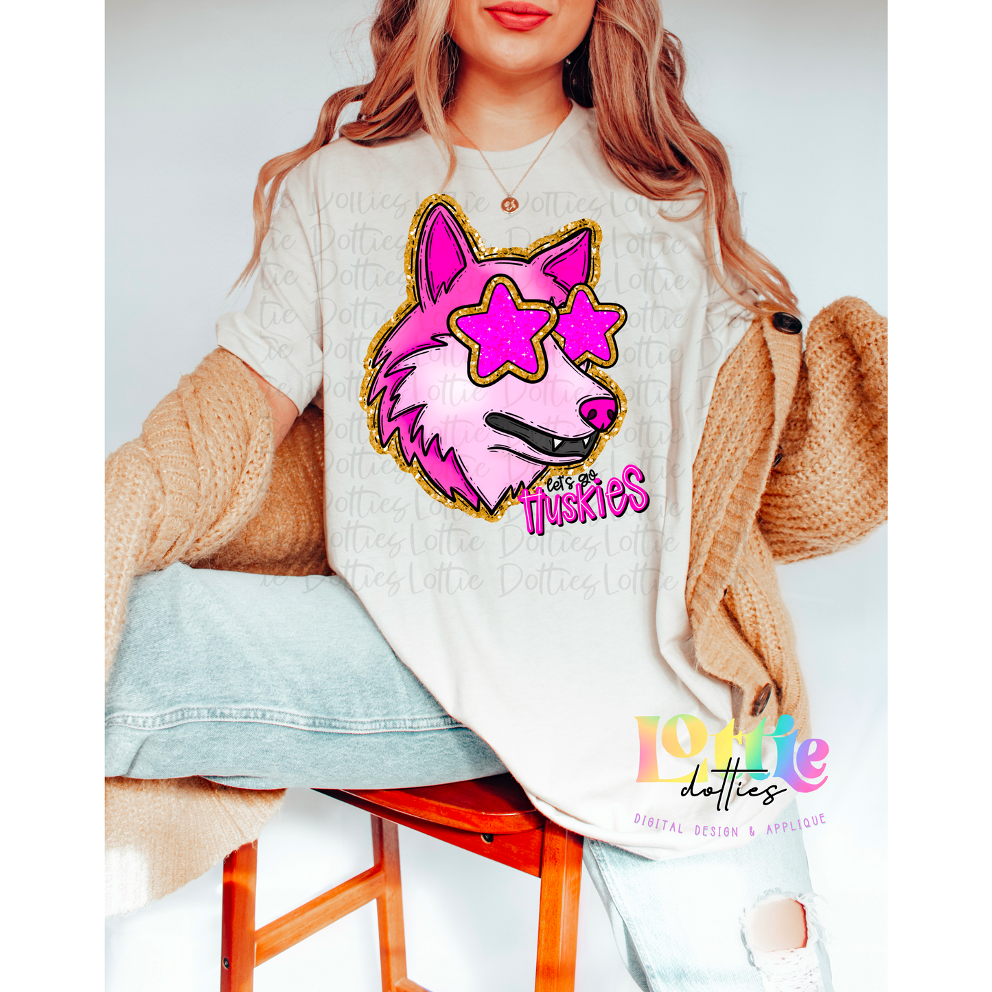 Huskies PNG - Huskies sublimation design - Digital Download - Pink