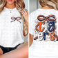 Tigers PNG - Tigers navy & orange bow design - Digital Download - coquette mascot