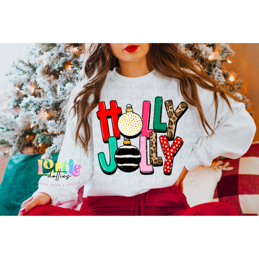 Holly Jolly Png - Christmas Sublimation Design - Digital Download