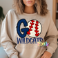 Go Wildcats  PNG -  Baseball sublimation design - Digital Download
