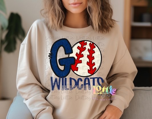 Go Wildcats  PNG -  Baseball sublimation design - Digital Download