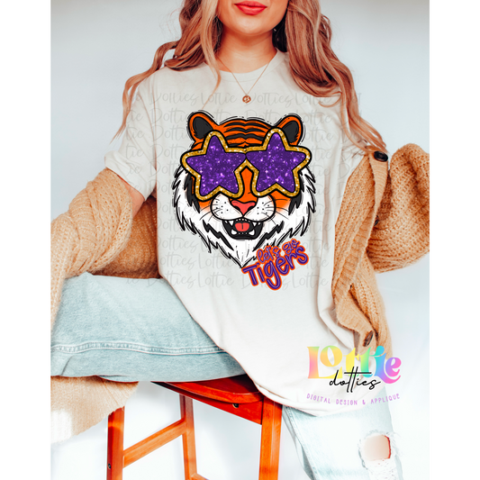 Let’s Go Tigers PNG - Tigers sublimation design - Digital Download - Purple and Orange