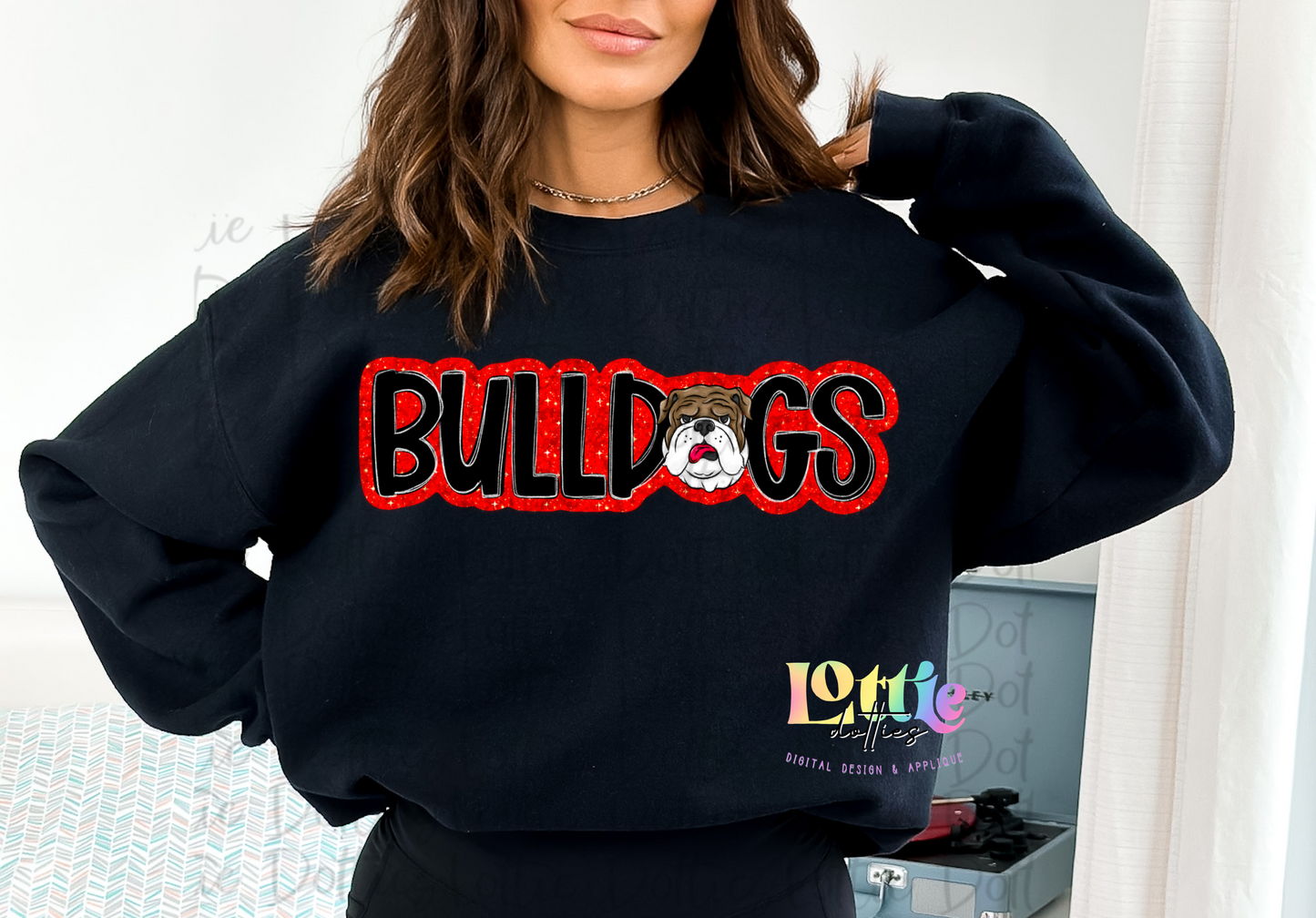 Bulldogs PNG - Bulldogs - sublimation design - Digital Download - Red and Black