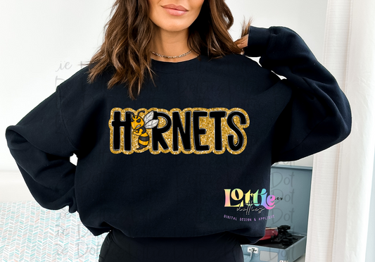 Hornets PNG -  Hornets   -  sublimation design - Digital Download - Black and Gold