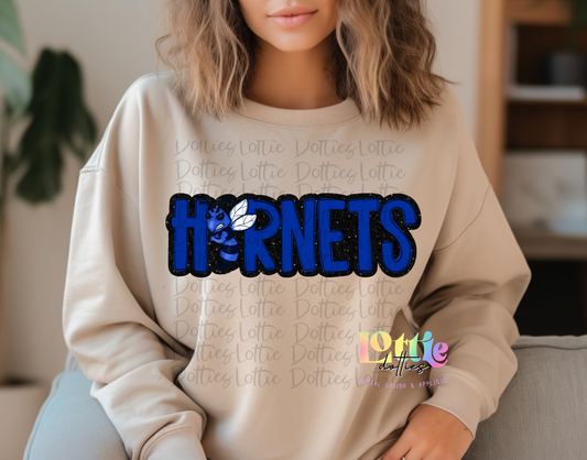 Hornets PNG -  Hornets   -  sublimation design - Digital Download - Blue and Black