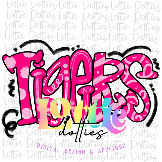 Tigers PNG - Tigers sublimation design - Digital Download - Pink