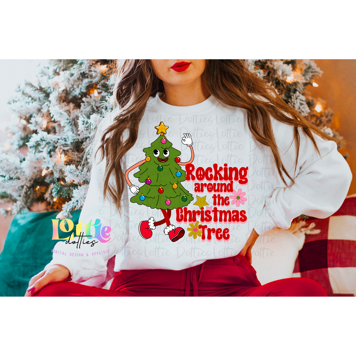 Rocking Around The Christmas Tree PNG - Christmas Sublimation - Digital Download