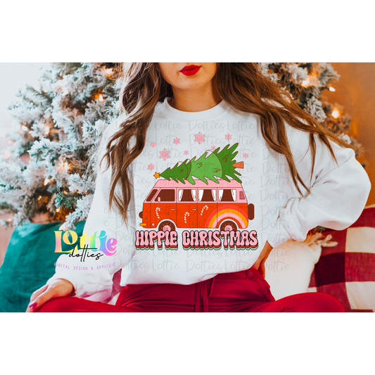 Hippie Christmas PNG - Christmas Sublimation - Digital Download