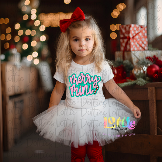 Merry Mini Png - Christmas Sublimation Design- Digital Download - Pink and Blue