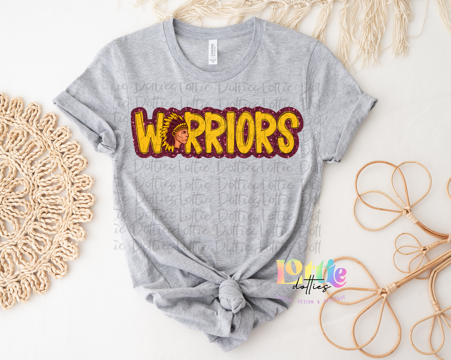 Warrior Png - Warriors Sublimation Design - Digital Download - Maroon and Gold