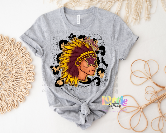 Warrior Png - Warriors Sublimation Design - Digital Download - Maroon and Gold