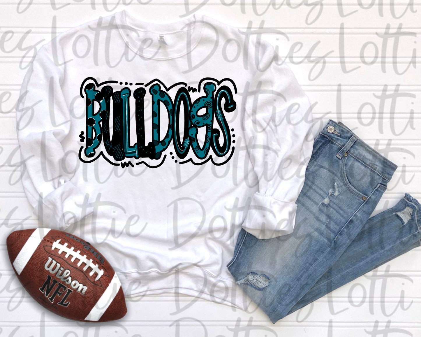 Bulldogs PNG - Bulldogs Sublimation design - Digital Download - Teal and Black