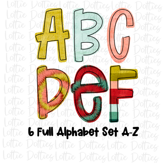 Christmas Alpha Pack - Alphabet Clipart - Instant Download - 6 Full Set A-Z