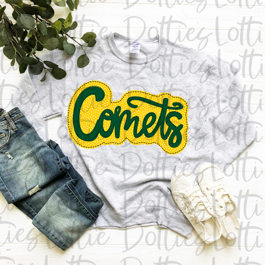 Comets - PNG - Comets Sublimation - Digital Download - Yellow and Green