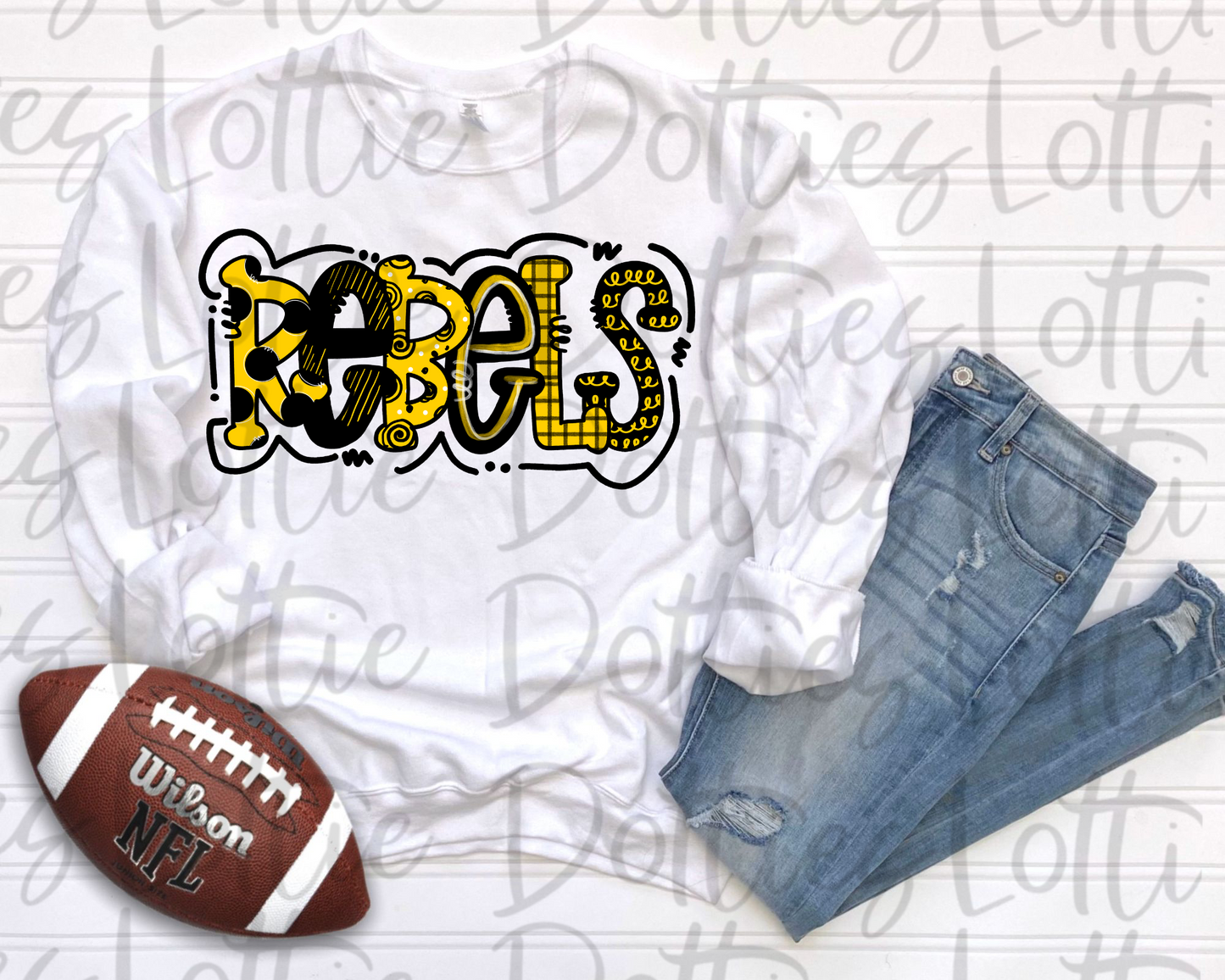 Rebels PNG - Digital Download - Rebels Sublimation Design - Yellow and Black