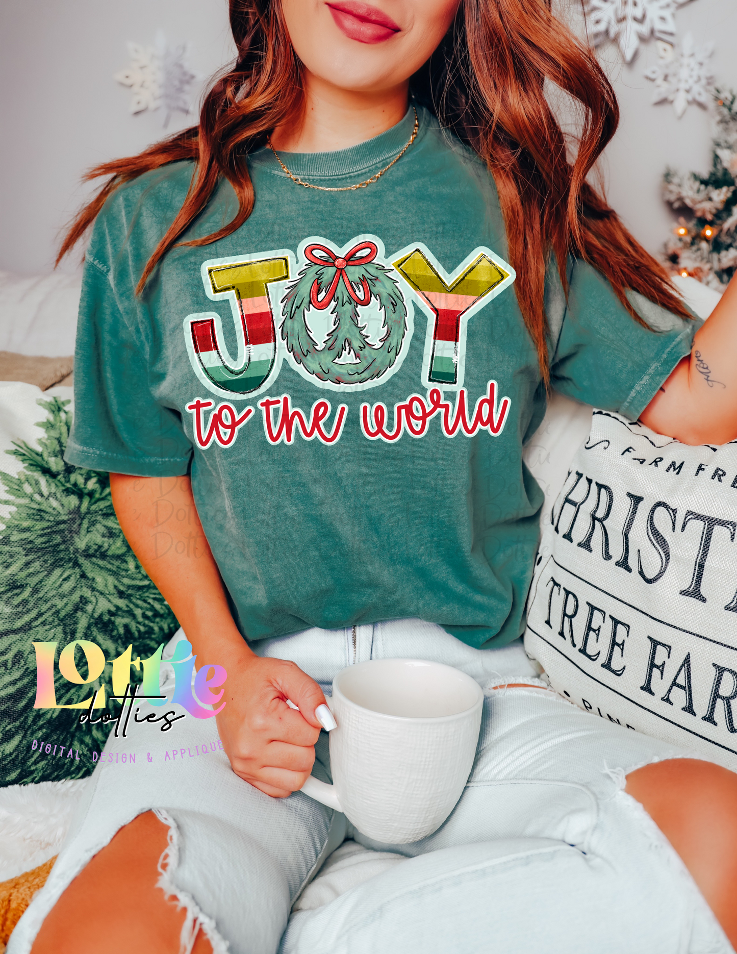 Joy To The World  Png - Christmas Sublimation Design - Digital Download