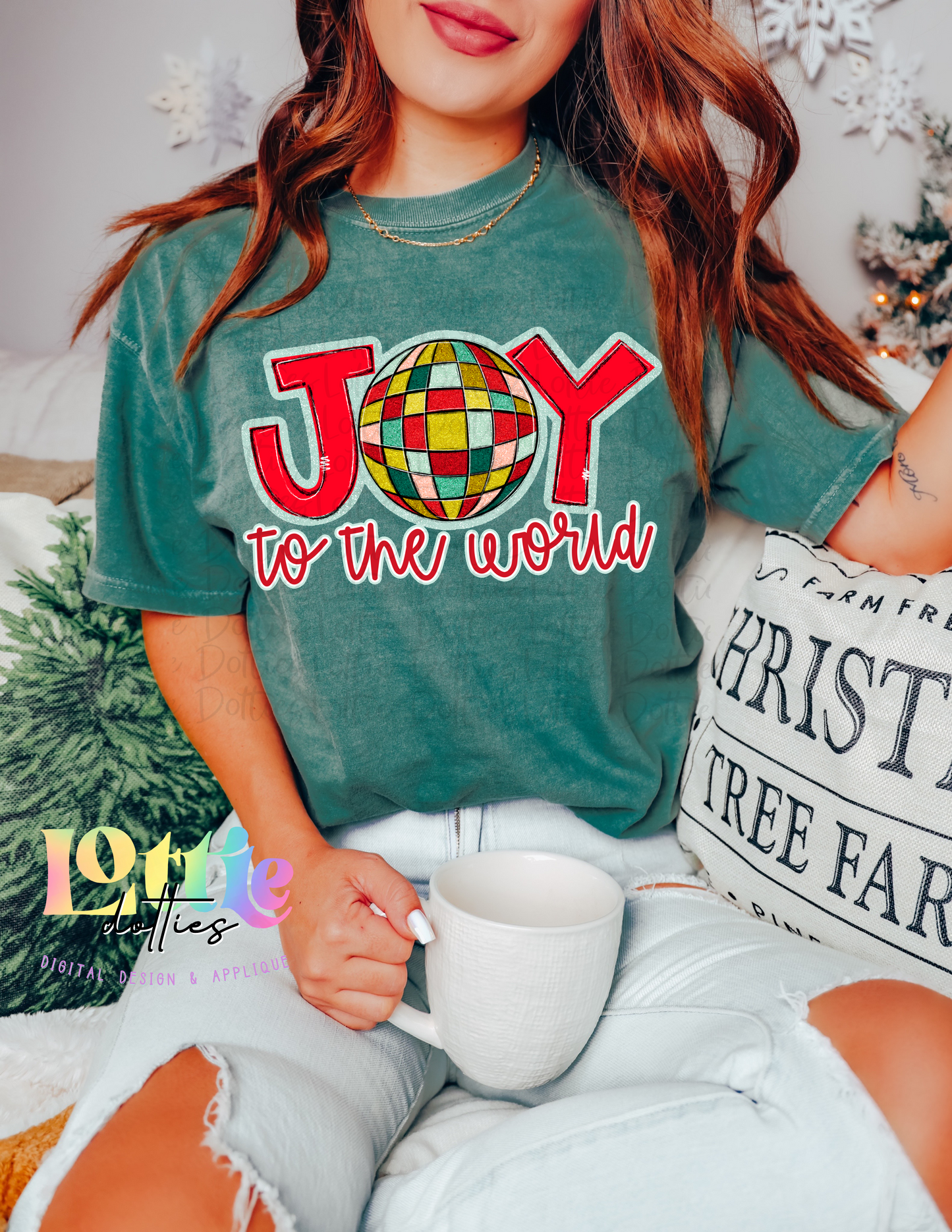 Joy To The World  Png - Christmas Sublimation Design - Digital Download - Red