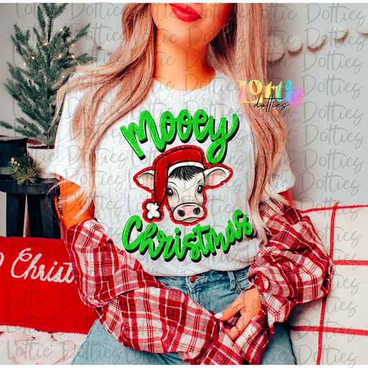 Mooey Christmas Png - Christmas Cow Png - Christmas Sublimation Design - Digital Download