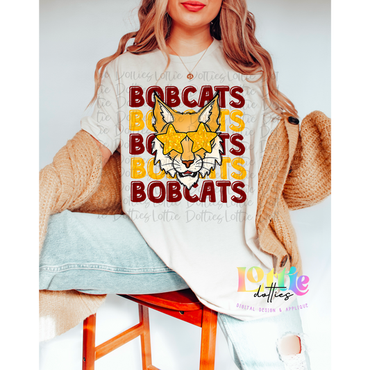 Bobcats PNG - Bobcats  sublimation design - Digital Download - Maroon and  Gold