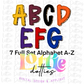 School Colors Alpha Pack - Alphabet Clipart - Instant Download  - 7 Full Set A -Z