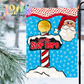 Santa Stop Here Flag Template Png - Santa Flag  Sublimation - Christmas Sublimation- Digital Download