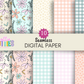 Floral and Plaid Digital Paper | Digital Paper | Digital Download | Seamless Digital Paper