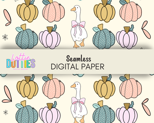 Fall Goose Digital Paper | Digital Paper | Digital Download | Seamless Digital Paper