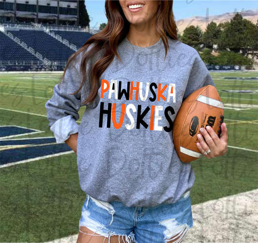 Pawhuska Huskies PNG - Huskies sublimation design - Digital Download