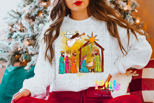 Peace On Earth | Nativity | Oh Holy Night | Digital Download | Christmas PNG | Nativity PNG