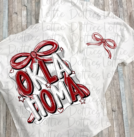 Oklahoma Sooners PNG | coquette Mascot | Bow Design | Digital Download