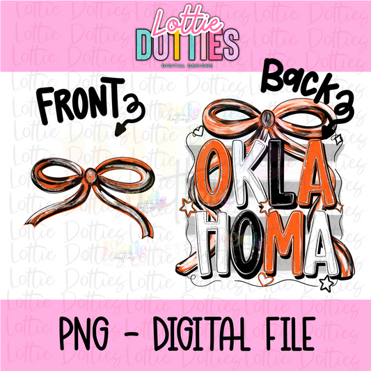 Oklahoma PNG | coquette Mascot | Bow Design | Digital Download