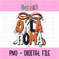 Oklahoma PNG | coquette Mascot | Bow Design | Digital Download