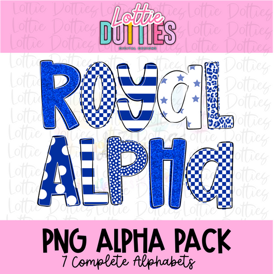 Royal and White Spirit Alphabet | Spirit Alpha Pack | Digital Download | PNG