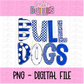 Bulldogs Png | Bulldogs design | Digital Download | Blue and white