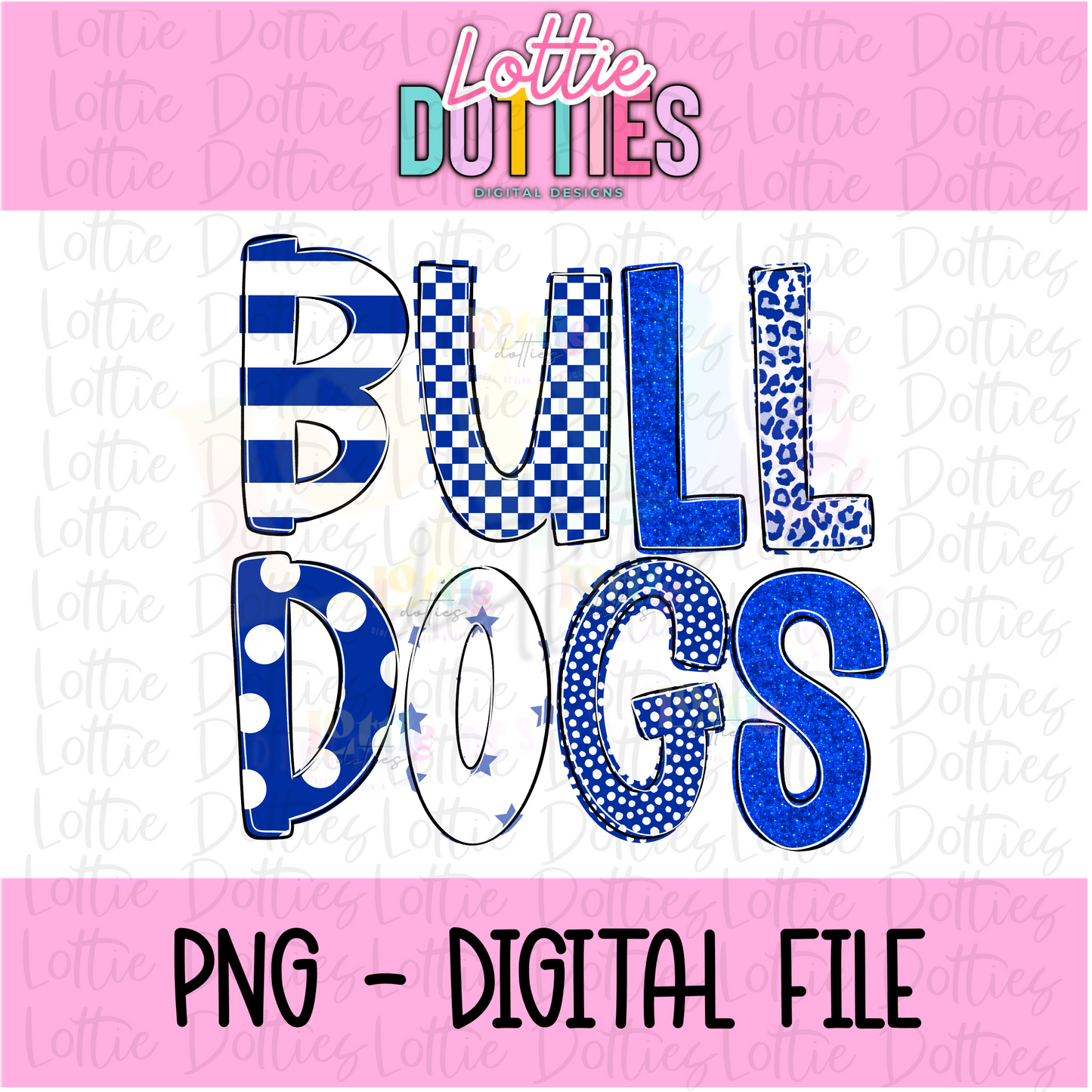 Bulldogs Png | Bulldogs design | Digital Download | Blue and white