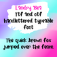 Landry Bea Font - Handwritten Font- true type font - otf and ttf - type able font