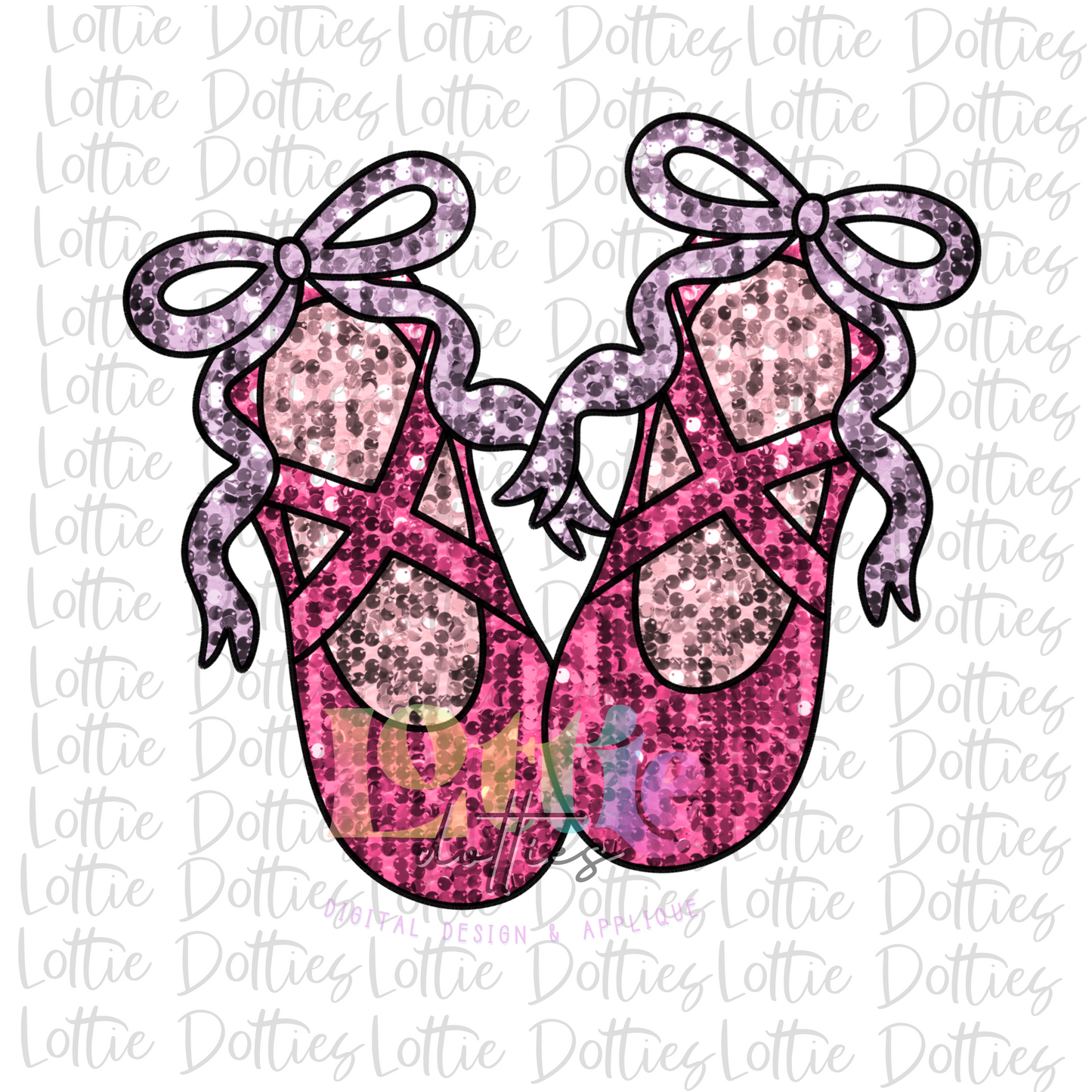Ballerina Shoes PNG Ballerinas - Sublimation - Digital Download - Sequin