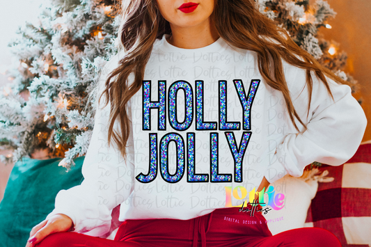 Holly Jolly Png - Christmas Sublimation Design - Digital Download