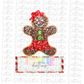 Gingerbread Girl Png - Christmas Sublimation Design- Digital Download