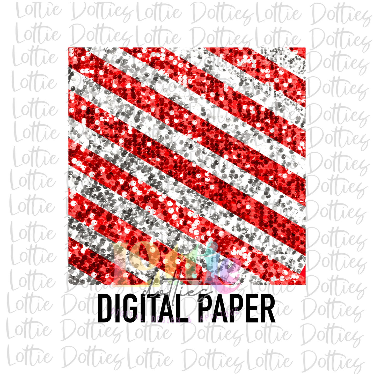 Candy Cane  Digital Paper Png - Christmas Sublimation- Digital Download- Sequin