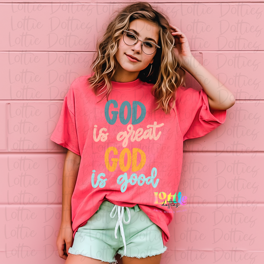 God Is Good God Is Great PNG - Religious Sublimation - Digital Download