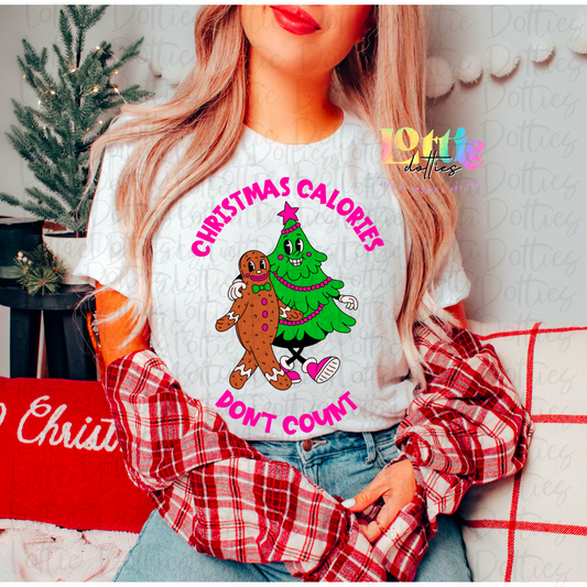 Christmas Calories Don’t Count PNG- Christmas Sublimation- Digital Download - Pink