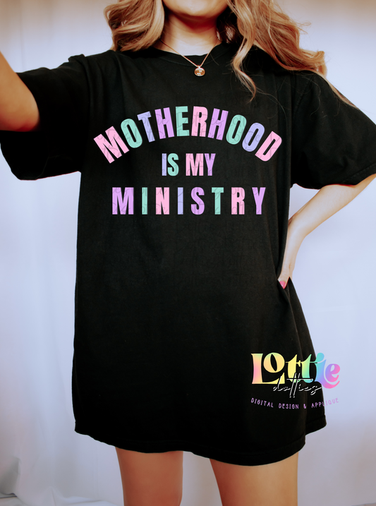 Motherhood Is My Ministry PNG- Motherhood Sublimation- Digital Download - Pink