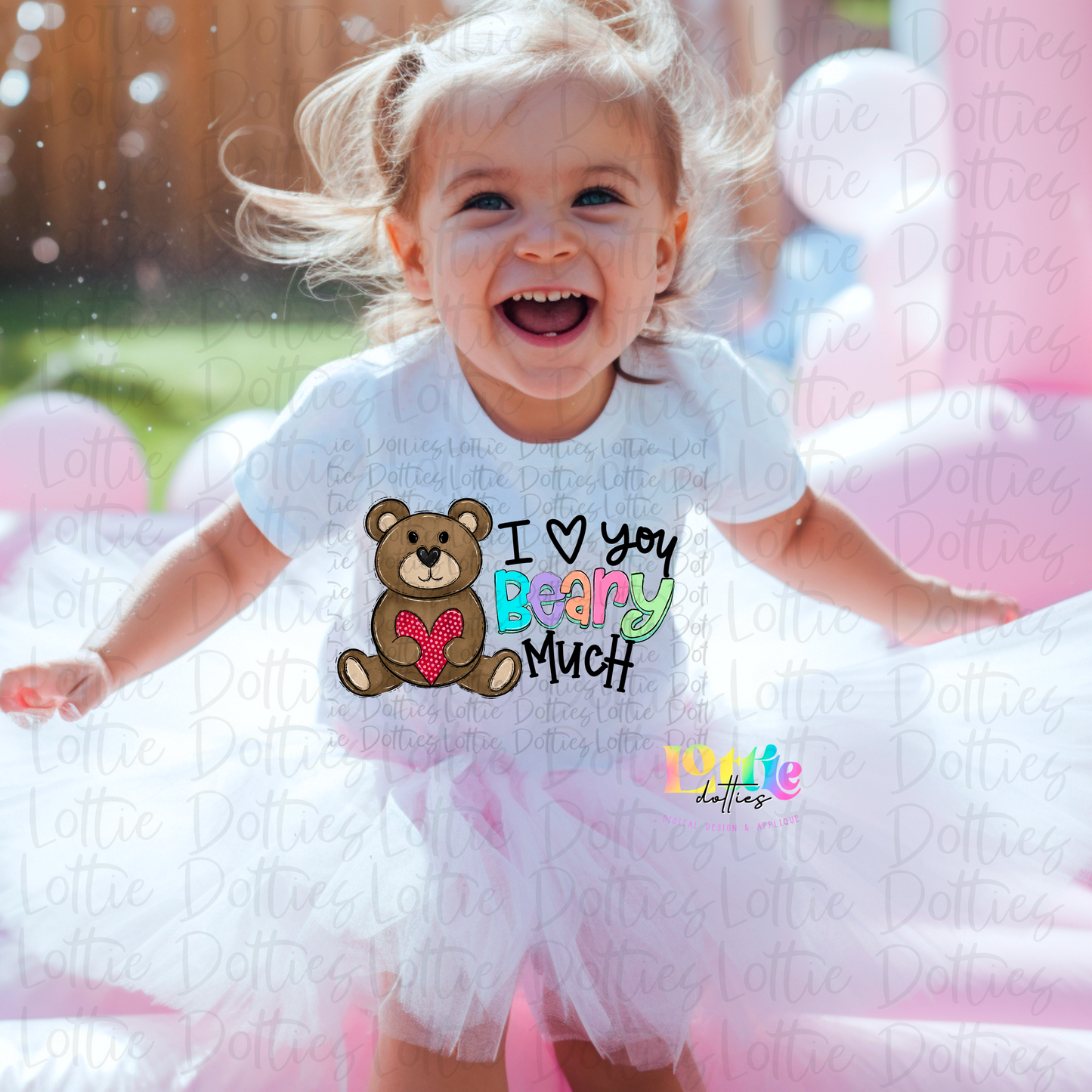 I Love You Beary Much PNG - Valentine's Day Sublimation - Valentine Design