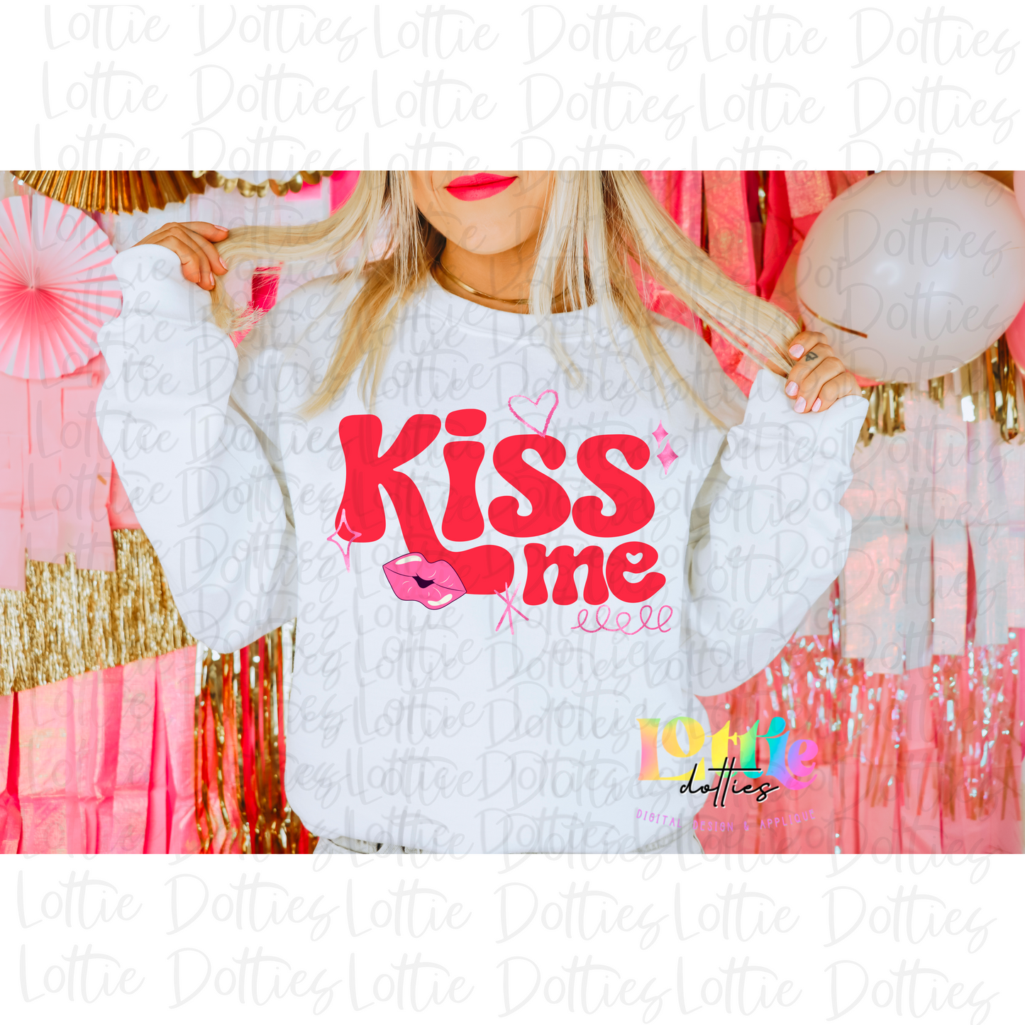 Kiss Me PNG - Digital Download - Valentine's Sublimation