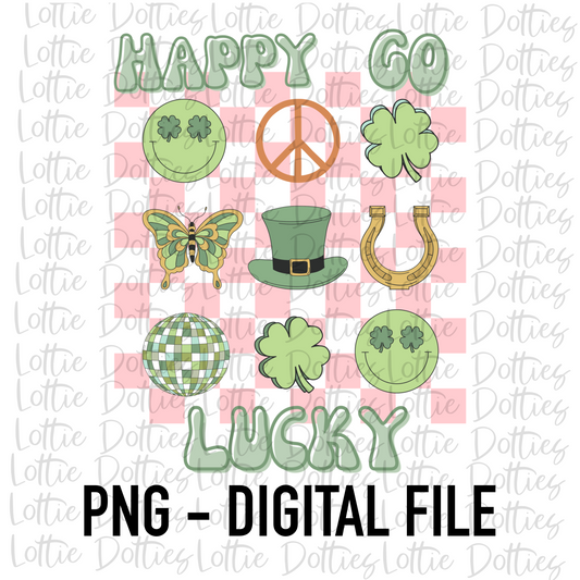 Happy Go Lucky PNG - Saint Patrick’s Day Sublimation Design- Lucky  Png - Pot of Gold - St Patrick’s Day Png