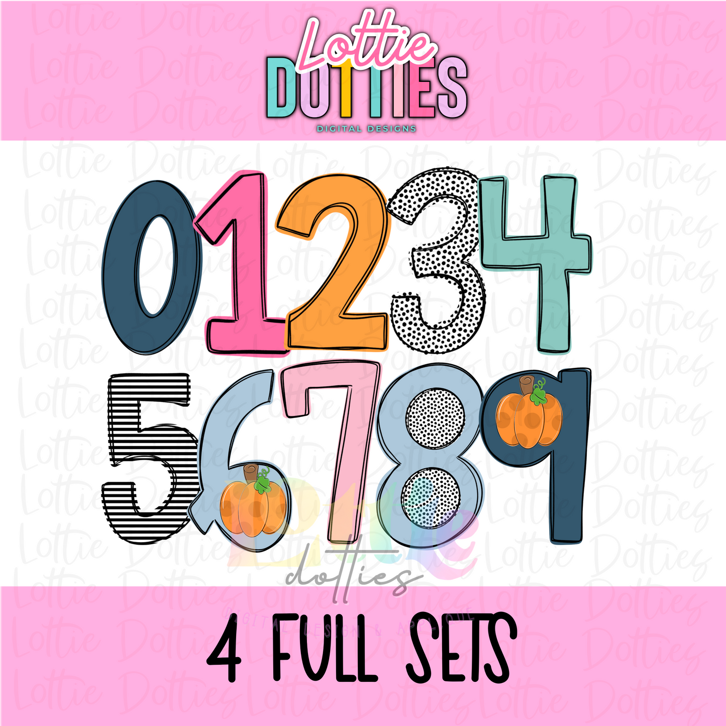 Pumpkin Numbers - Alpha Pack - Alphabet Clipart - Instant Download  - Number Alpha Pack