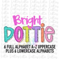 Bright Dottie Alphabet - Black and White Polka Dot Alpha Pack - Alphabet Clipart - Instant Download  - Alpha Pack