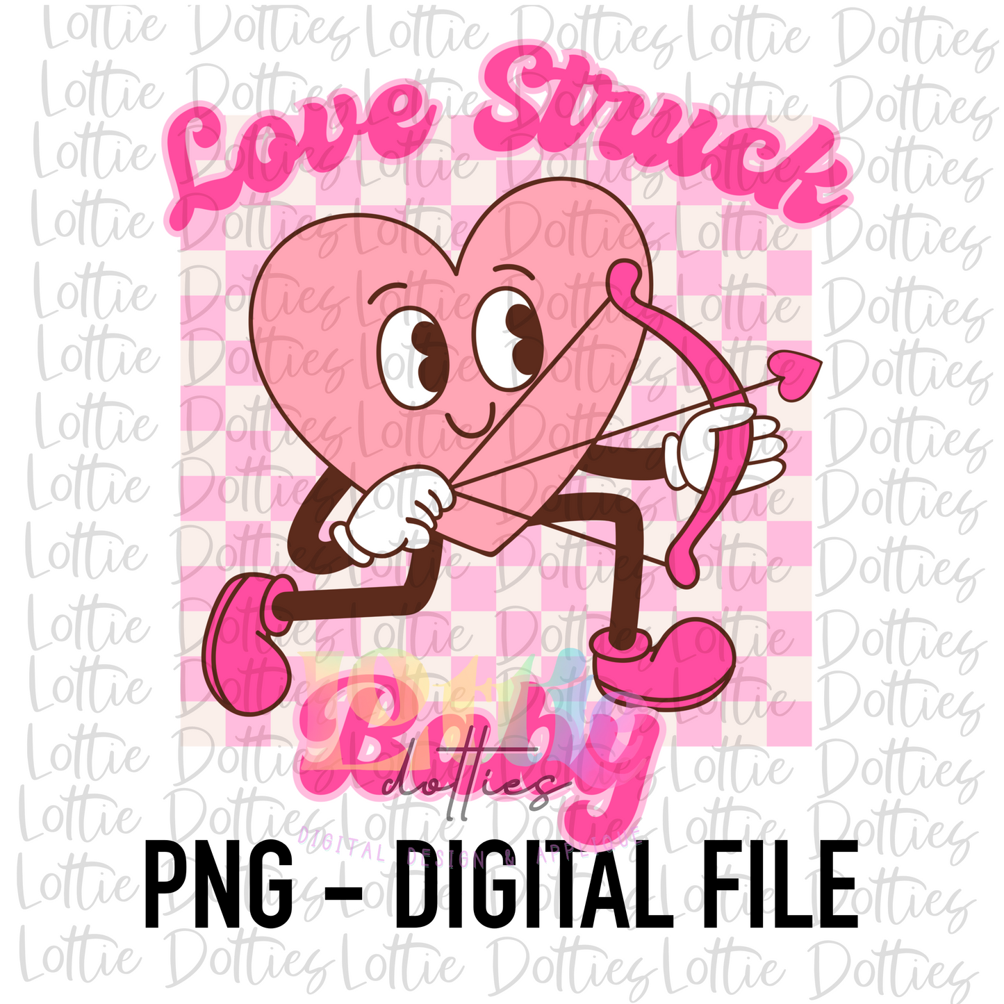 Love Struck Baby PNG - Valentine's Day Sublimation - Digital Download